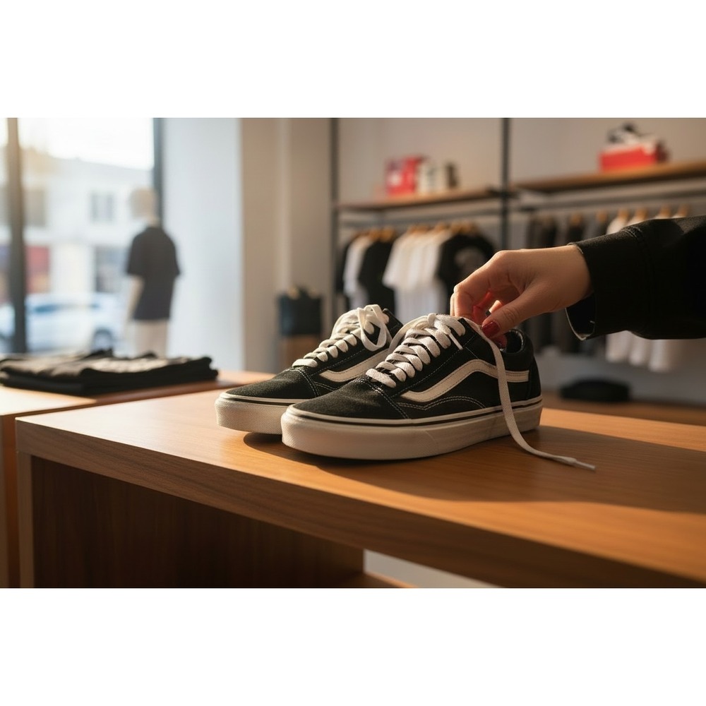VANS Old Skool Black/ White Men's/Women's  Unisex Skate Shoes Size 8 / 6.5